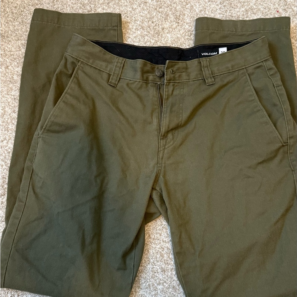 Volcom Olive Chino Pants for Men